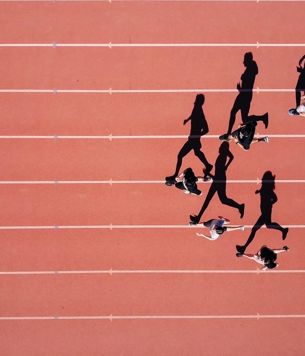 A group of runners on a track